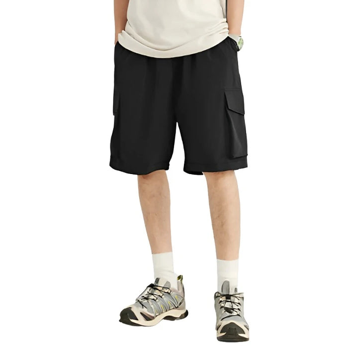 Outdoor Straight Leg Cargo Short  Black S  - VONVEX