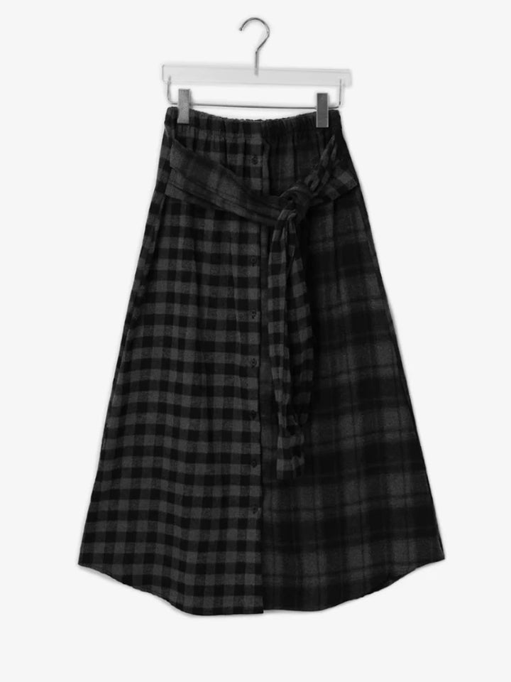 Irregular Loose High Waist Skirts black gray One Size - VONVEX