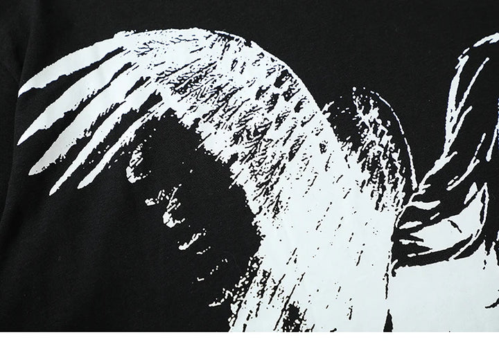 Angel Wings Graphic T-Shirt     - VONVEX