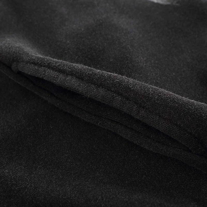 Y2K Washed Black Oversized Hoodie - VONVEX