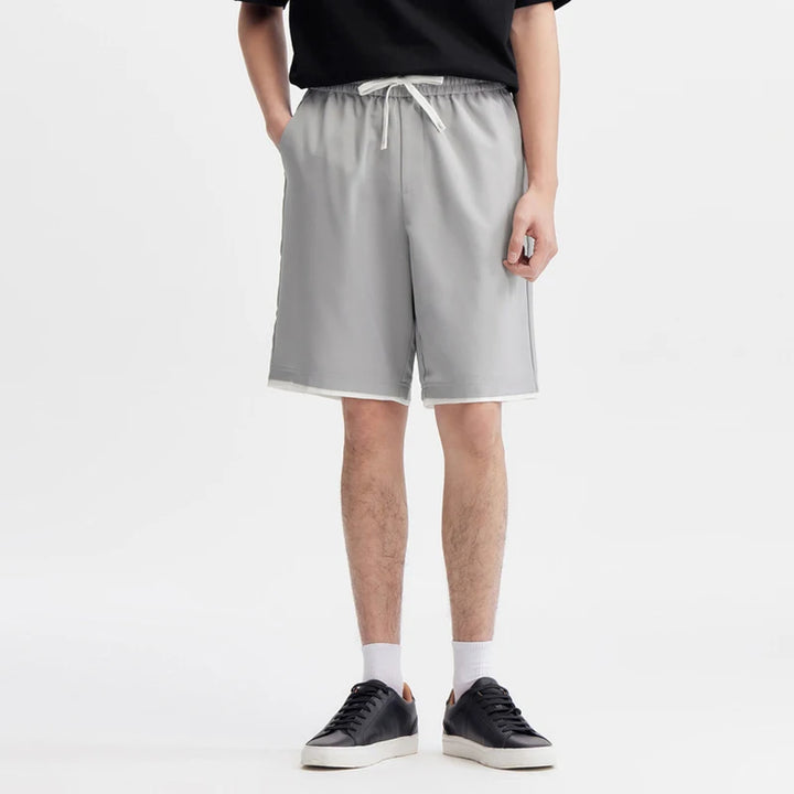 Casual Straight-Leg Cropped Short     - VONVEX