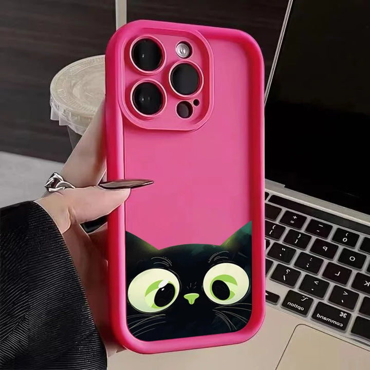 Whimsical Cat Soft Cover  Style-1 For iPhone 15Pro Max  - VONVEX