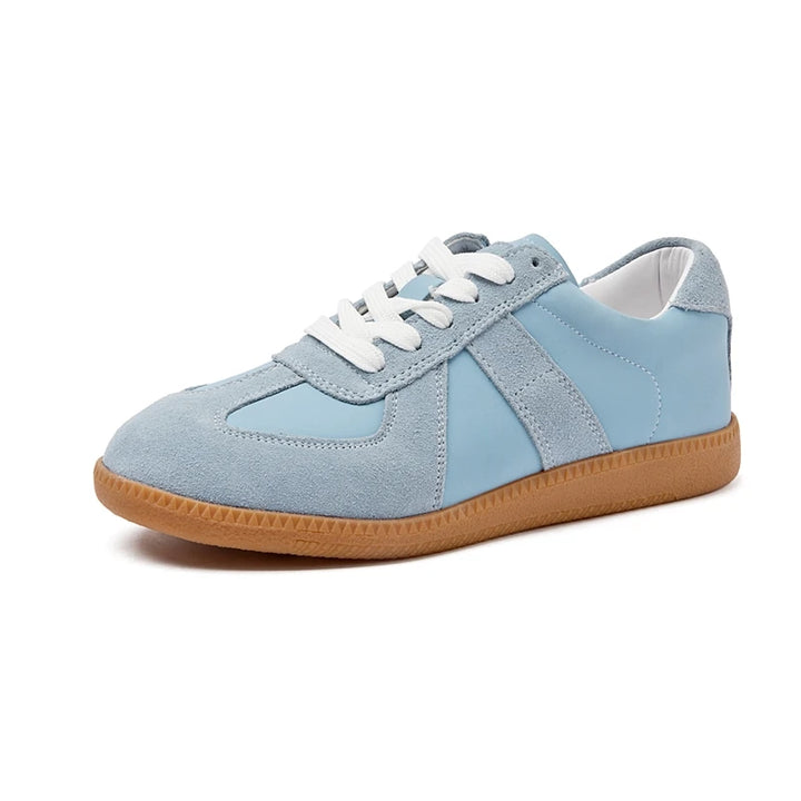 Leather Women's Genuine Sneakers  Blue 35  - VONVEX