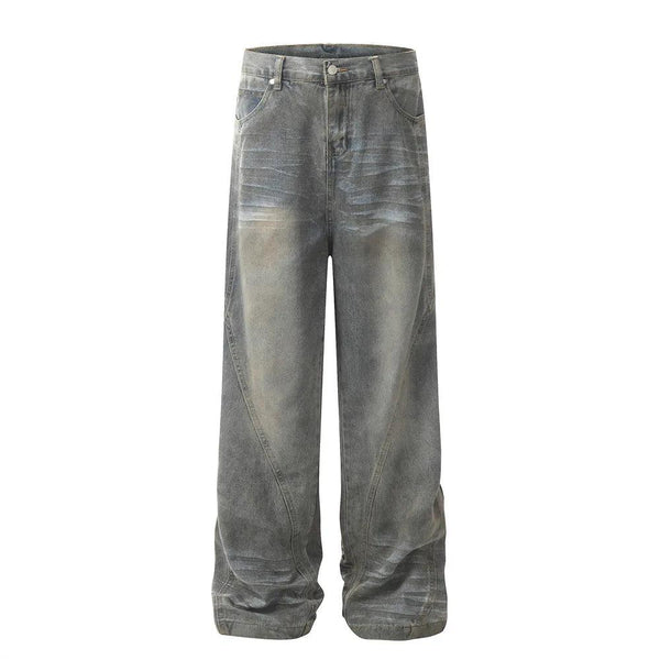 Dirty Washed Blue Denim Jeans  M   - VONVEX