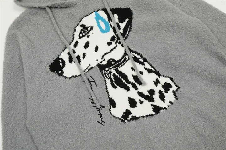 Urban Dog Jacquard Hoodie     - VONVEX