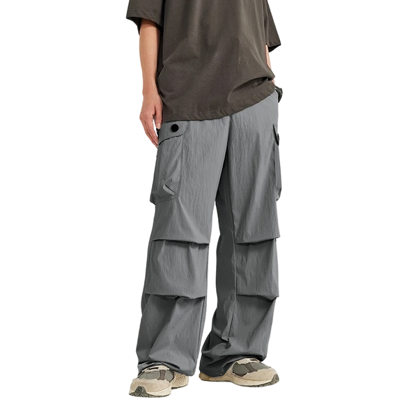 Trendy Loose Fit Cargo Pants  Dark gray S  - VONVEX