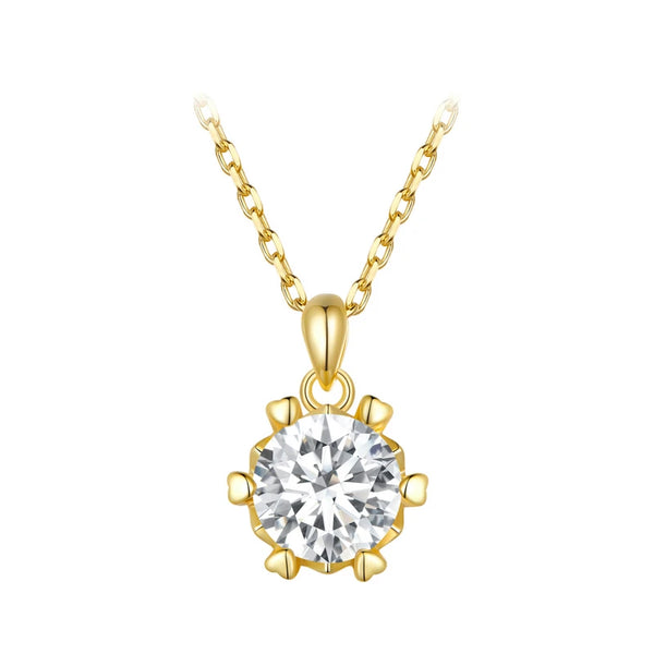 GleamStone Moissanite Pendant  Gold 1 CT  - VONVEX