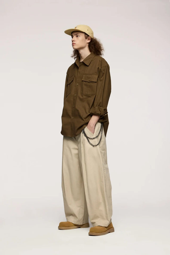 Japanese Loose Thick Wide-Leg Pants - VONVEX