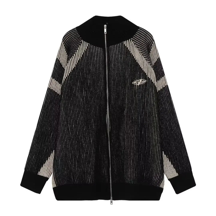 Metro Vibe Knitted Jacket  black M  - VONVEX