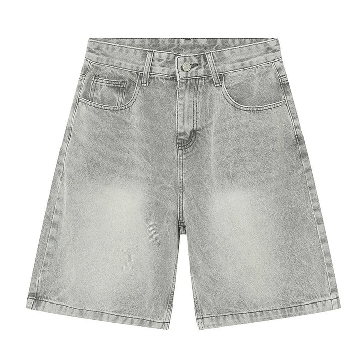 Y2K Retro Harajuku Denim Short  Gray L  - VONVEX