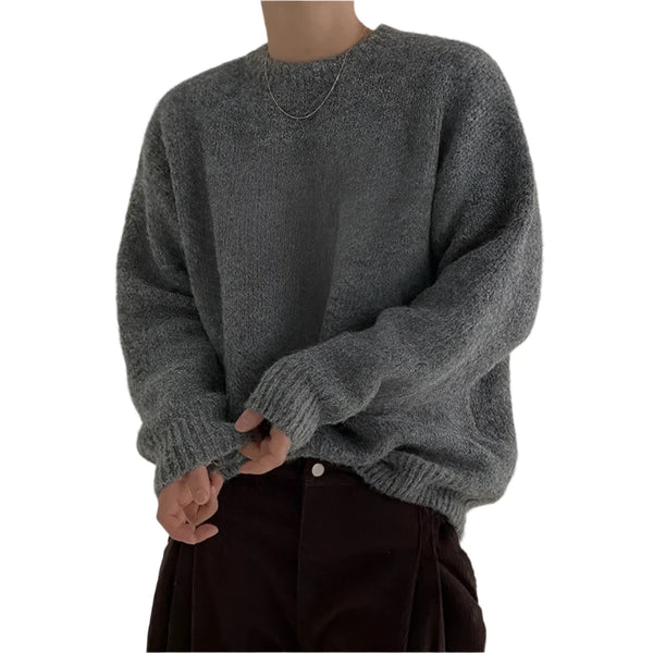 Minimalist Essential Knit Pullover     - VONVEX