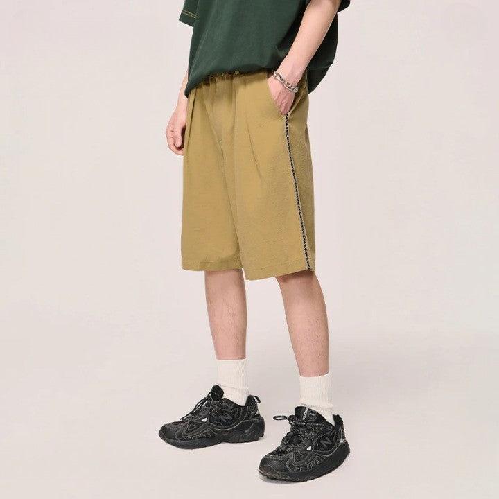 Casual Solid Color Cargo Short     - VONVEX