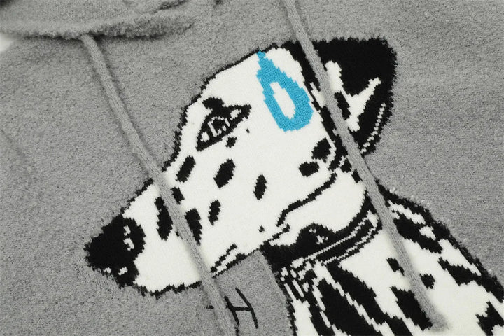 Urban Dog Jacquard Hoodie     - VONVEX