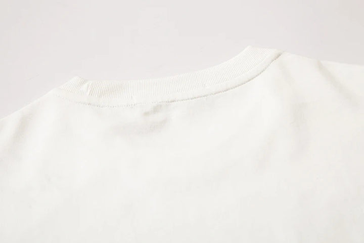 Casual Solid Cotton Oversized T-Shirt     - VONVEX