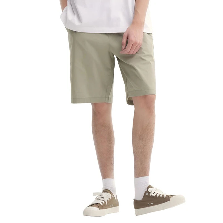 Basic Solid Color Straight-Leg Short     - VONVEX