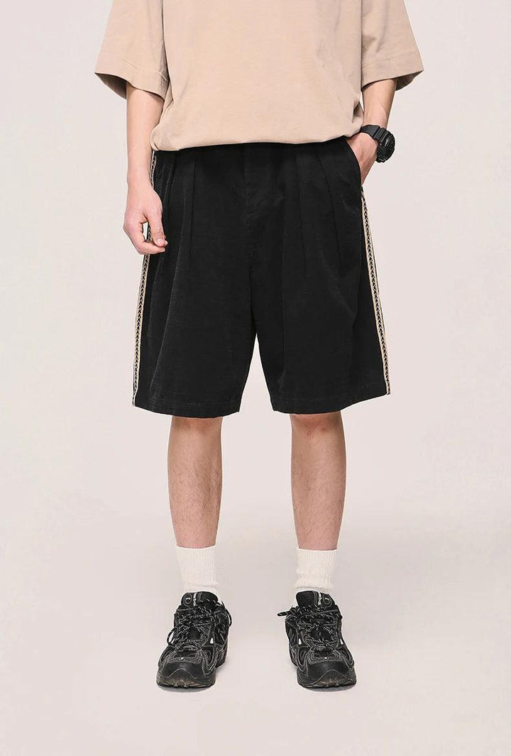 Casual Solid Color Cargo Short     - VONVEX