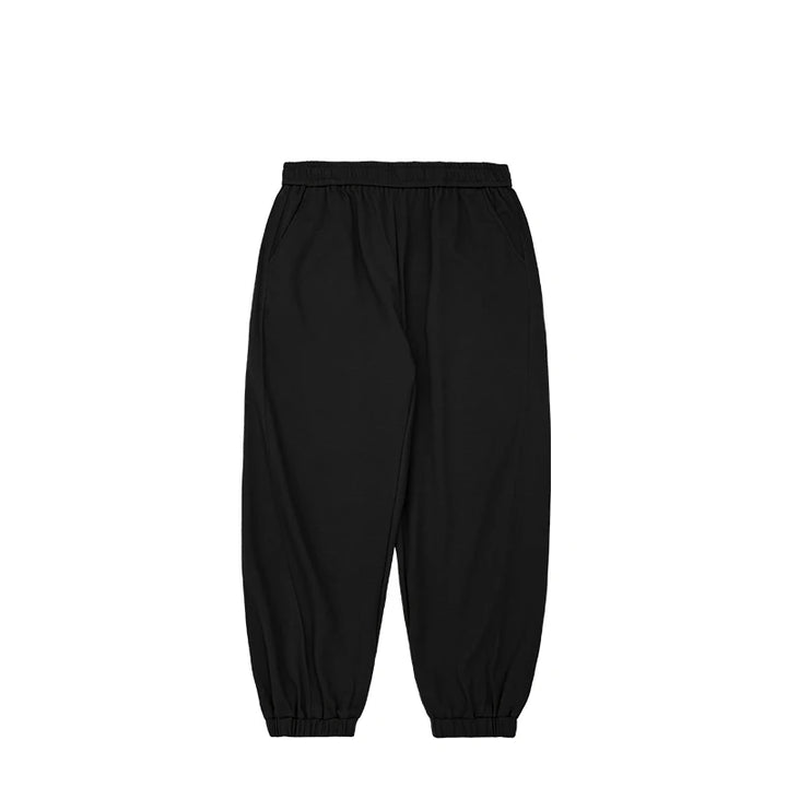 Solid Color Fit Casual Jogger Pant  Black S  - VONVEX