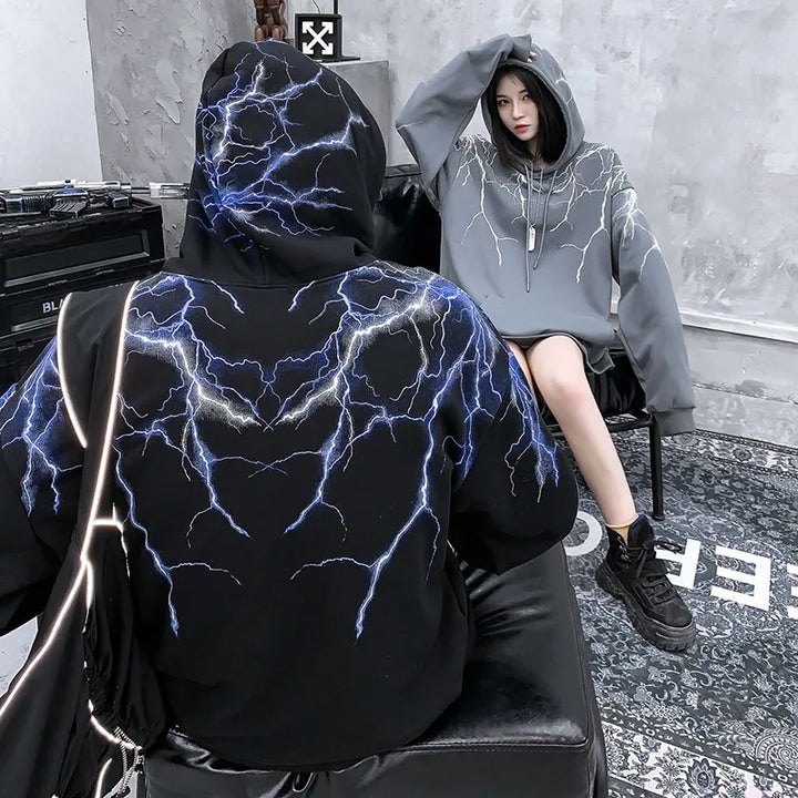 Lightning Strikes Hoodie     - VONVEX