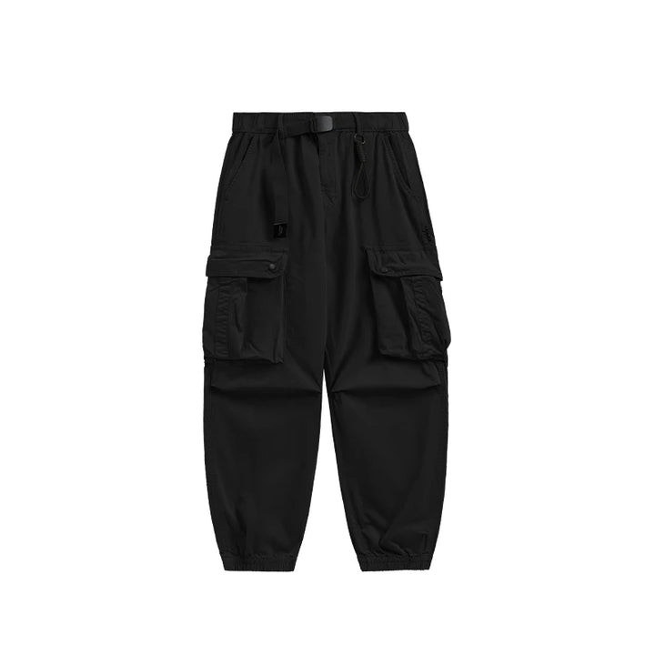 Casual Large Pockets Cargo Pant  Black M  - VONVEX