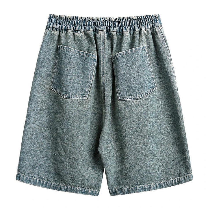 Y2K Vintage Printed Baggy Denim Short     - VONVEX