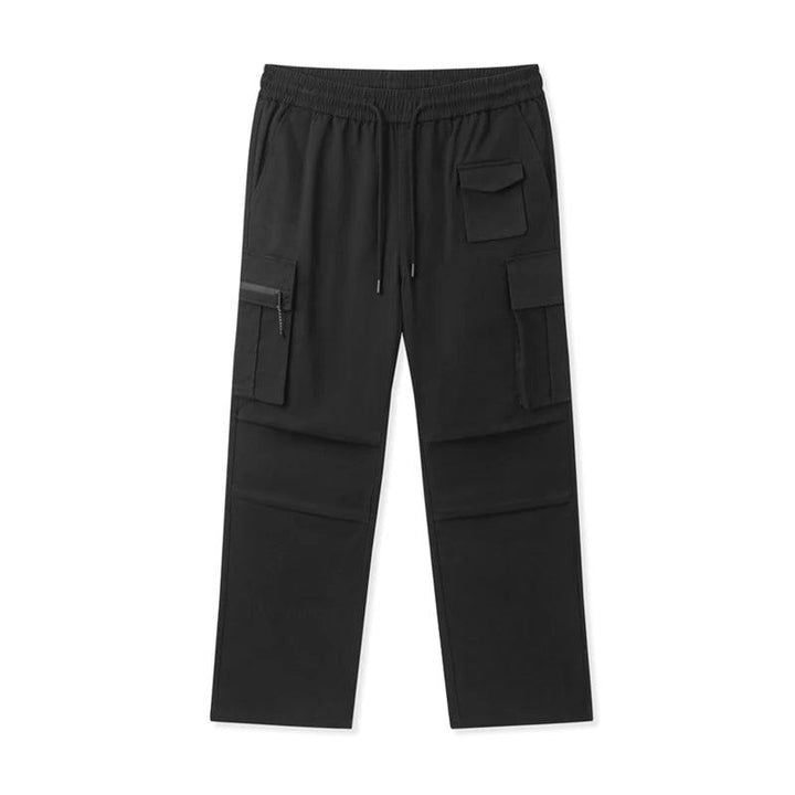 Casual Solid Color Simple Straight Pant  black M  - VONVEX