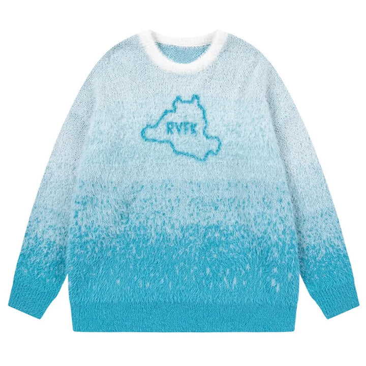 Water Gradient Breeze Sweater Blue M - VONVEX