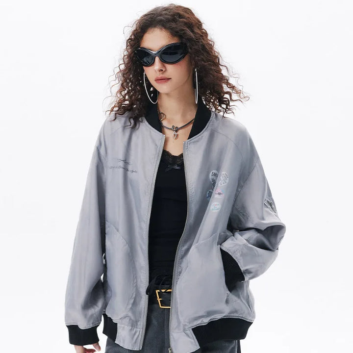 Baseball Spring Fall Flight Jacket - VONVEX