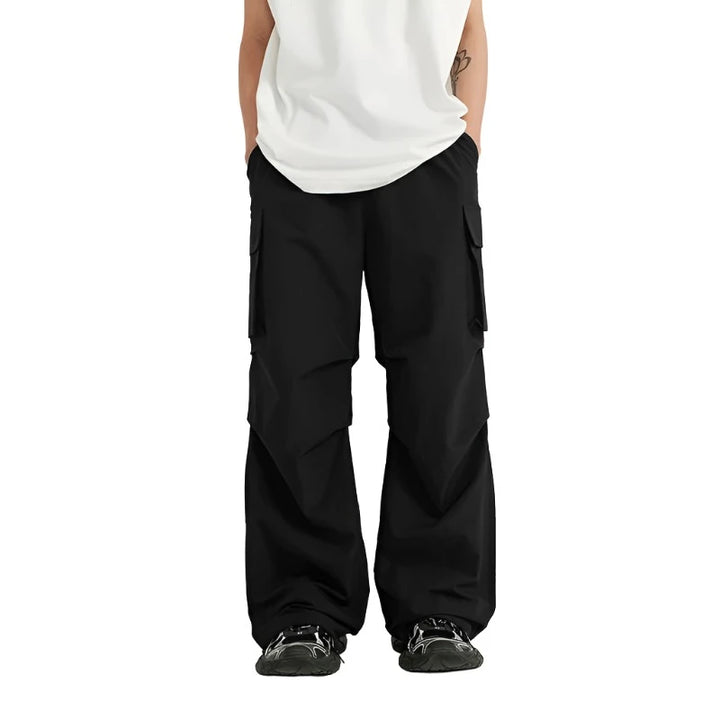 Black Casual High Street Cargo Pant  L   - VONVEX