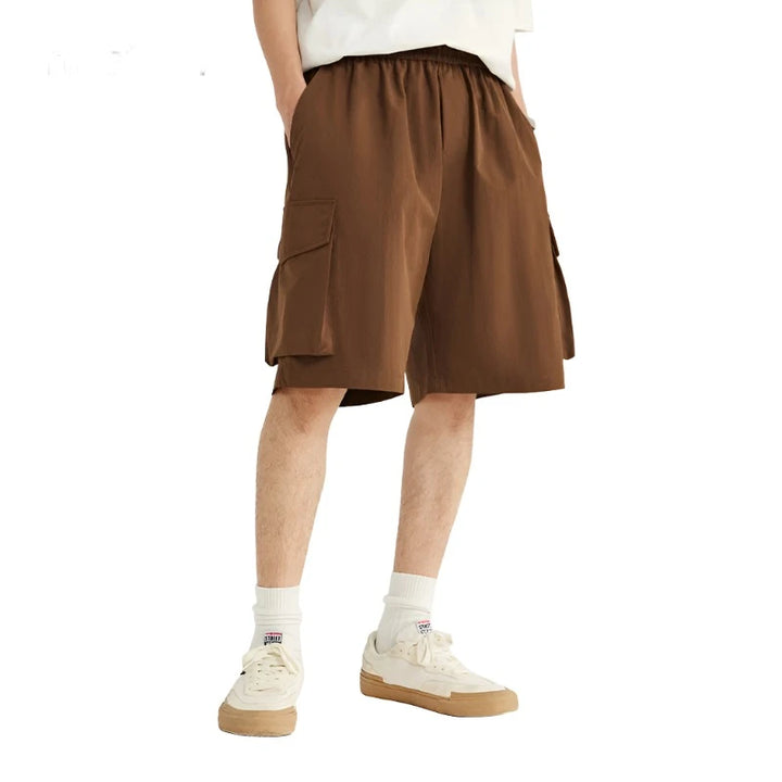 Outdoor Straight Leg Cargo Short  Brown S  - VONVEX