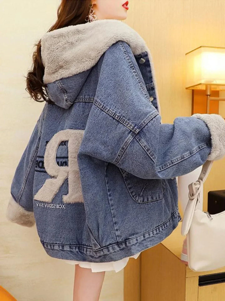 Denim Thick Padded Jacket - VONVEX