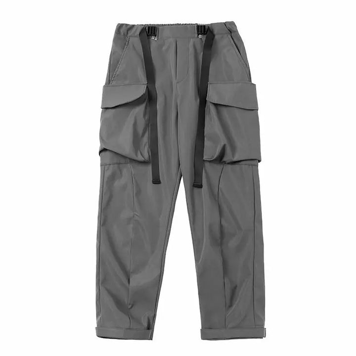 Extended Belt Strap Cargo Pants  GRAY M  - VONVEX