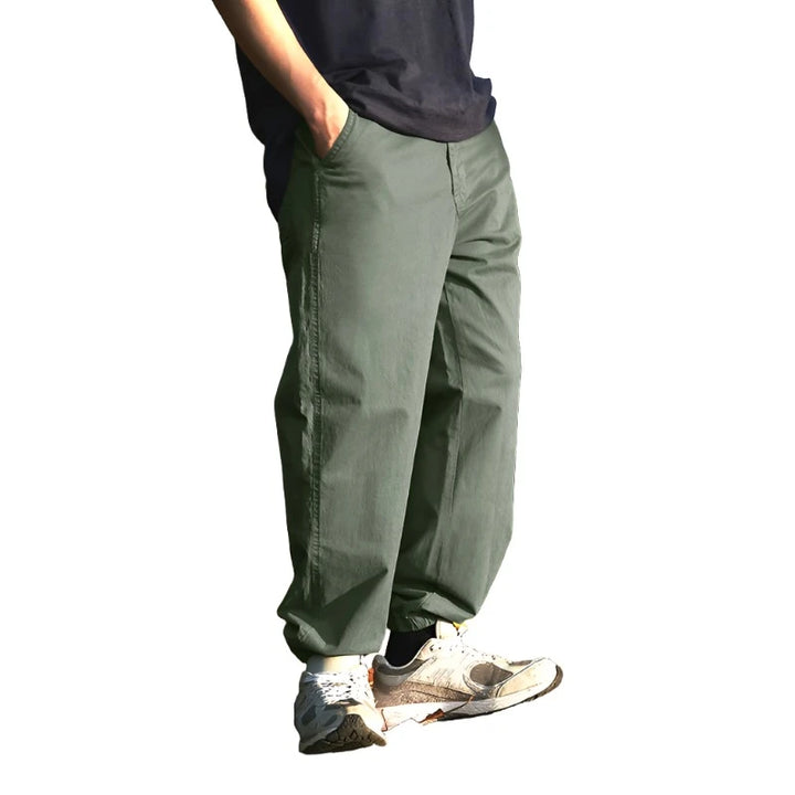 Casual Style Solid Color Jogger Pant     - VONVEX