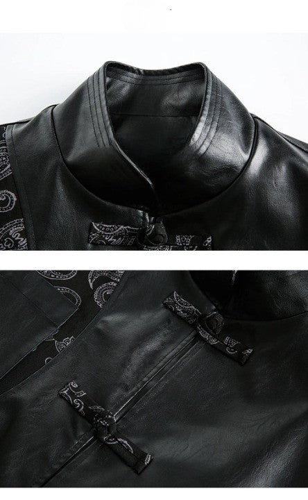 Moon lit Rebel Leather Jacket     - VONVEX