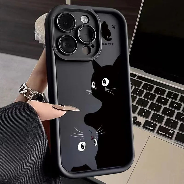 Whimsical Cat Soft Cover  Style-4 For iPhone 15Pro Max  - VONVEX