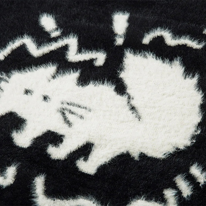 Y2k Electrified Cat Sweater - VONVEX