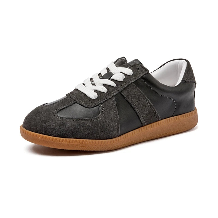 Leather Women's Genuine Sneakers  black 35  - VONVEX