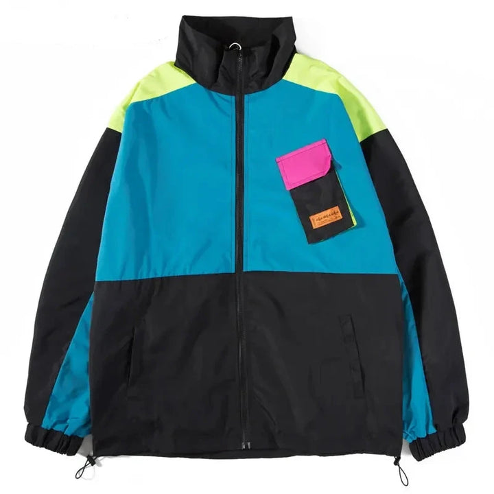 Patchwork Vibe Track Jacket     - VONVEX