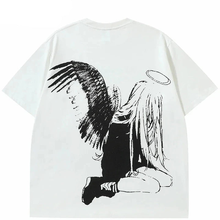 Angel Wings Graphic T-Shirt     - VONVEX