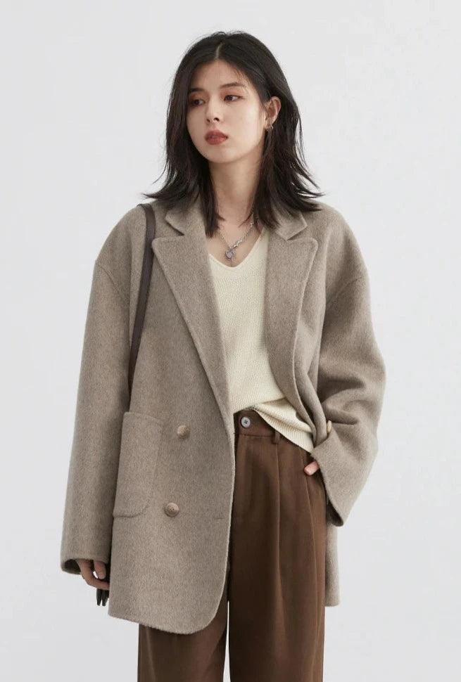 Casual Double-Breasted Women's Coat     - VONVEX