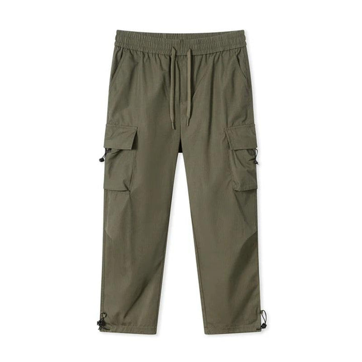 Casual Simple Solid Color Straight Pant  Army Green XXXL  - VONVEX