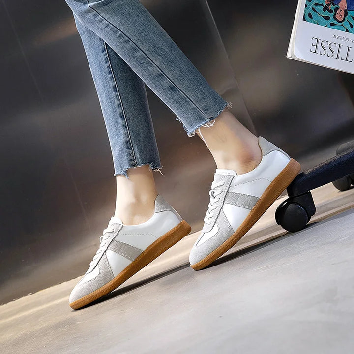 Leather Women's Genuine Sneakers     - VONVEX