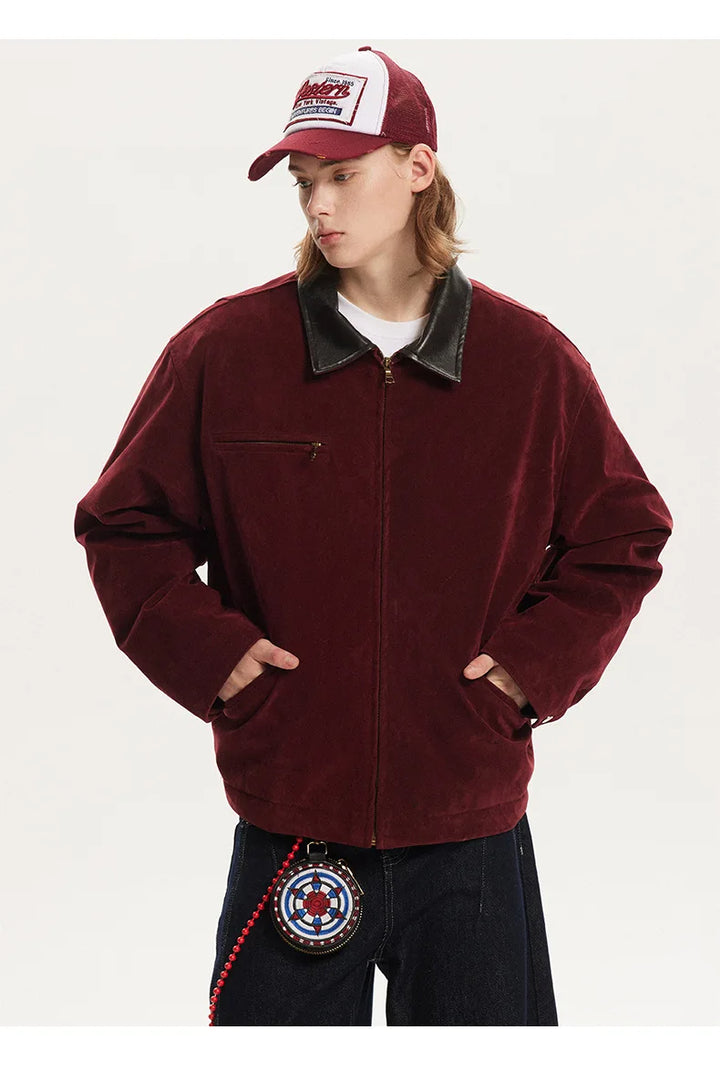 Detroit Suede Vintage Padded Jacket - VONVEX