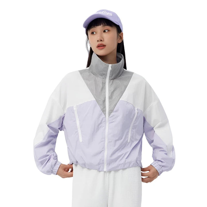 Spring Color Contrast Windbreaker Jacket     - VONVEX