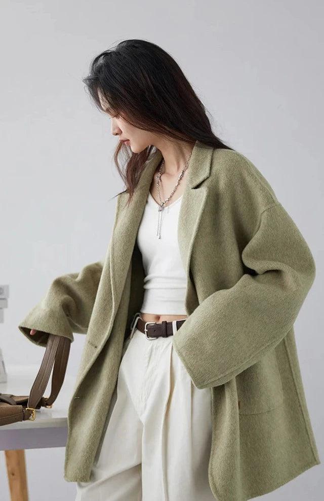 Casual Double-Breasted Women's Coat     - VONVEX