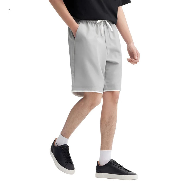 Casual Straight-Leg Cropped Short     - VONVEX