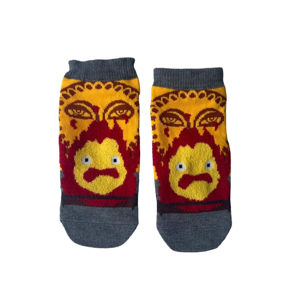 Cartoon Printed Half Socks  Calcifer   - VONVEX