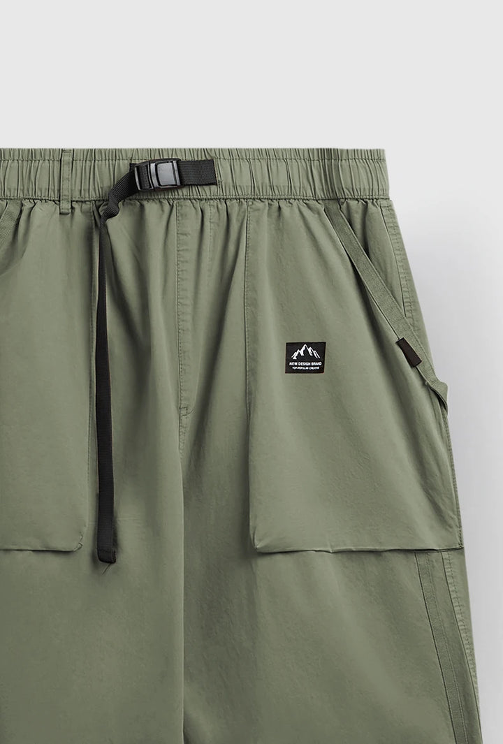 Elastic Wais Cargo Jogger Pant     - VONVEX