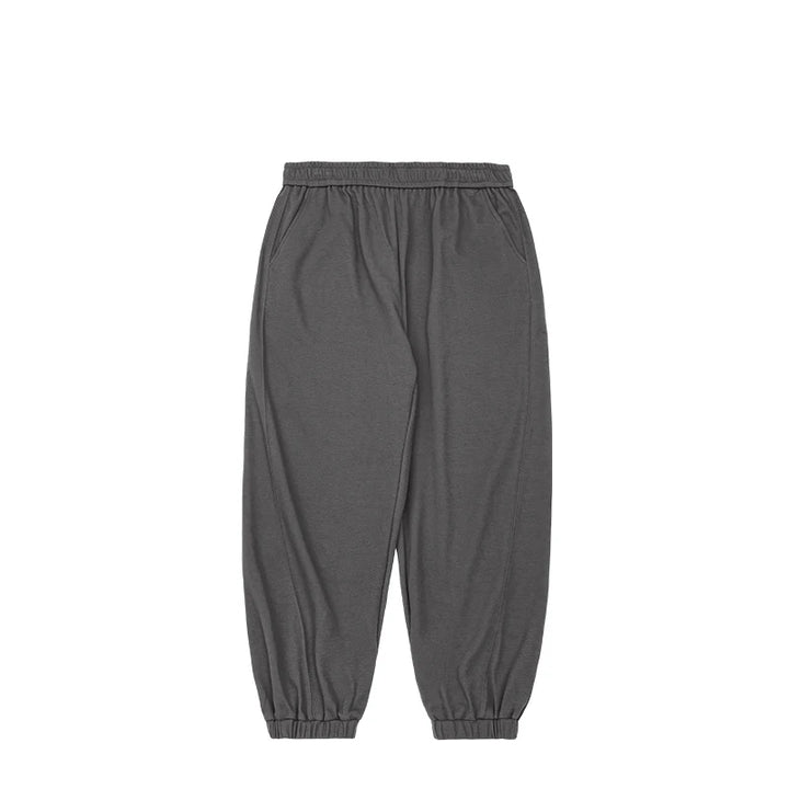 Solid Color Fit Casual Jogger Pant  Dark grey S  - VONVEX