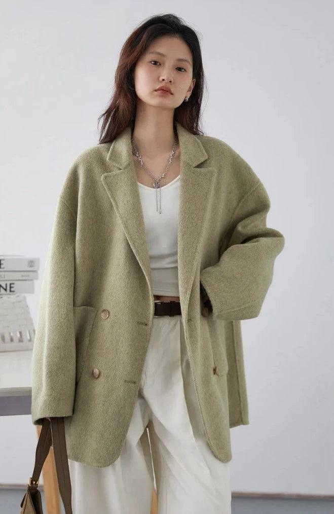 Casual Double-Breasted Women's Coat     - VONVEX