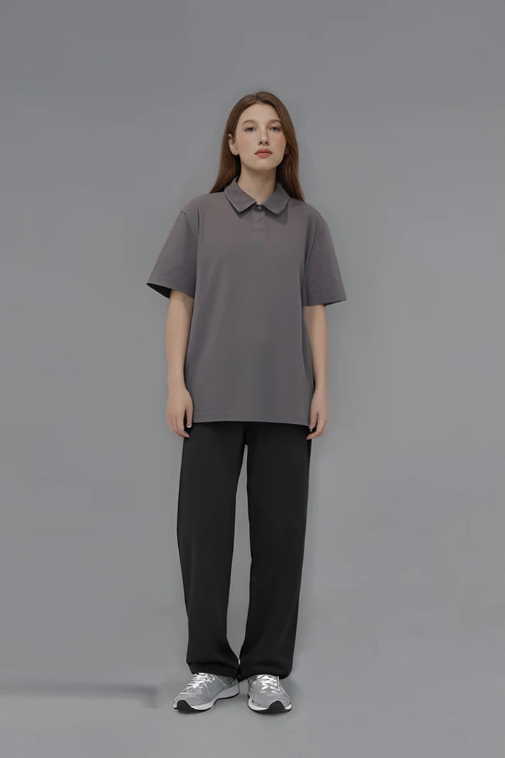 Casual Oversized POLO T-Shirt     - VONVEX